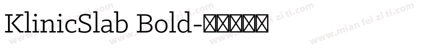 KlinicSlab Bold字体转换